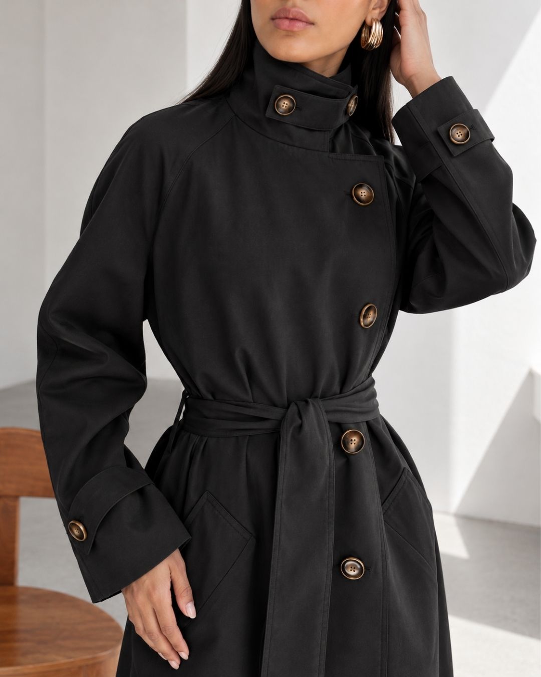 JENNA TRENCH-COAT BLACK