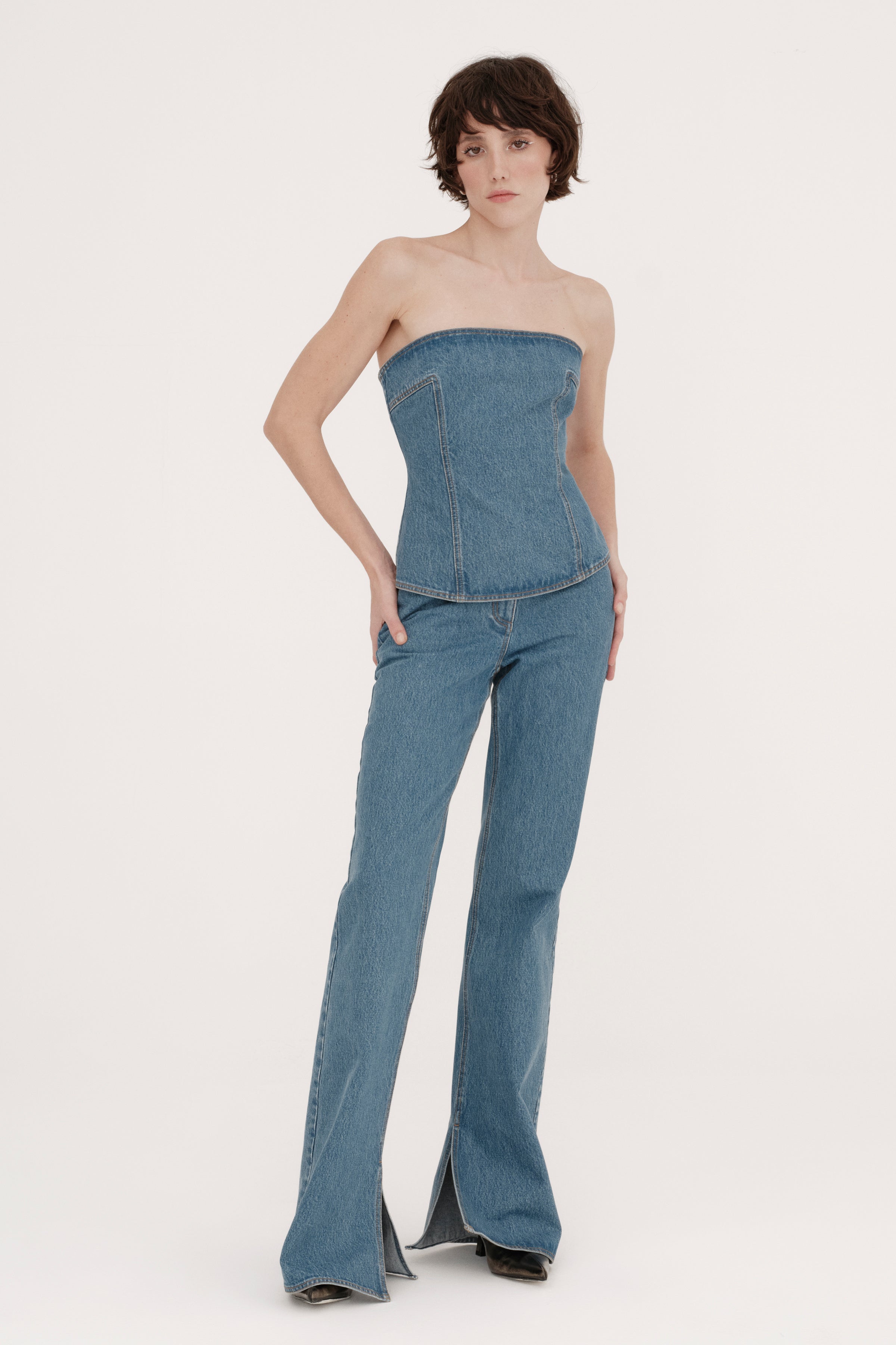 ABIGAIL DENIM  TOP