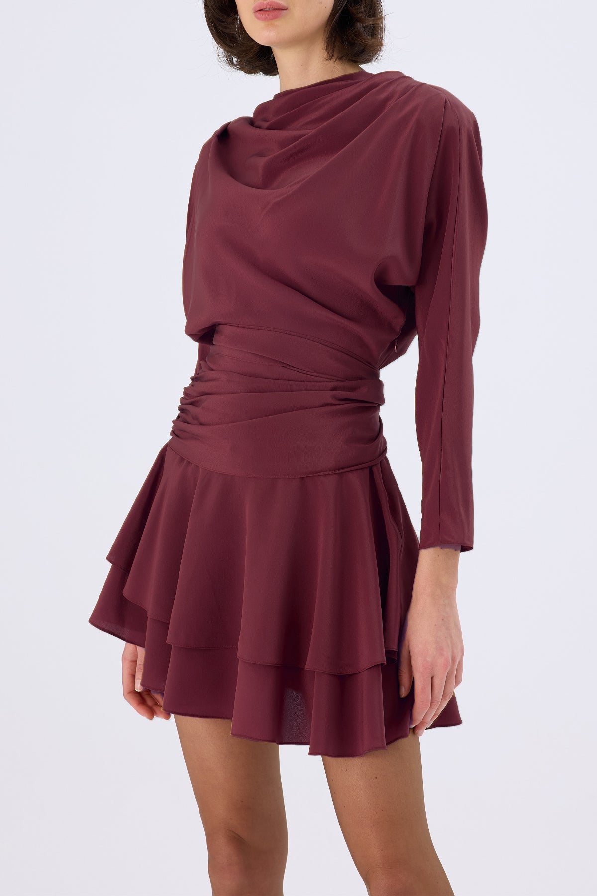 JANIS DRESS BURGUNDY